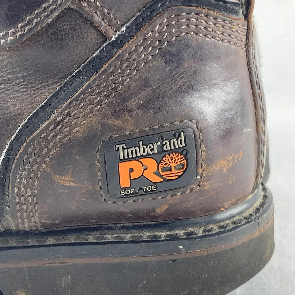 Timberland PRO Direct Attach Men 8M Brown Soft Toe Work Boot Leather 33046 A7001